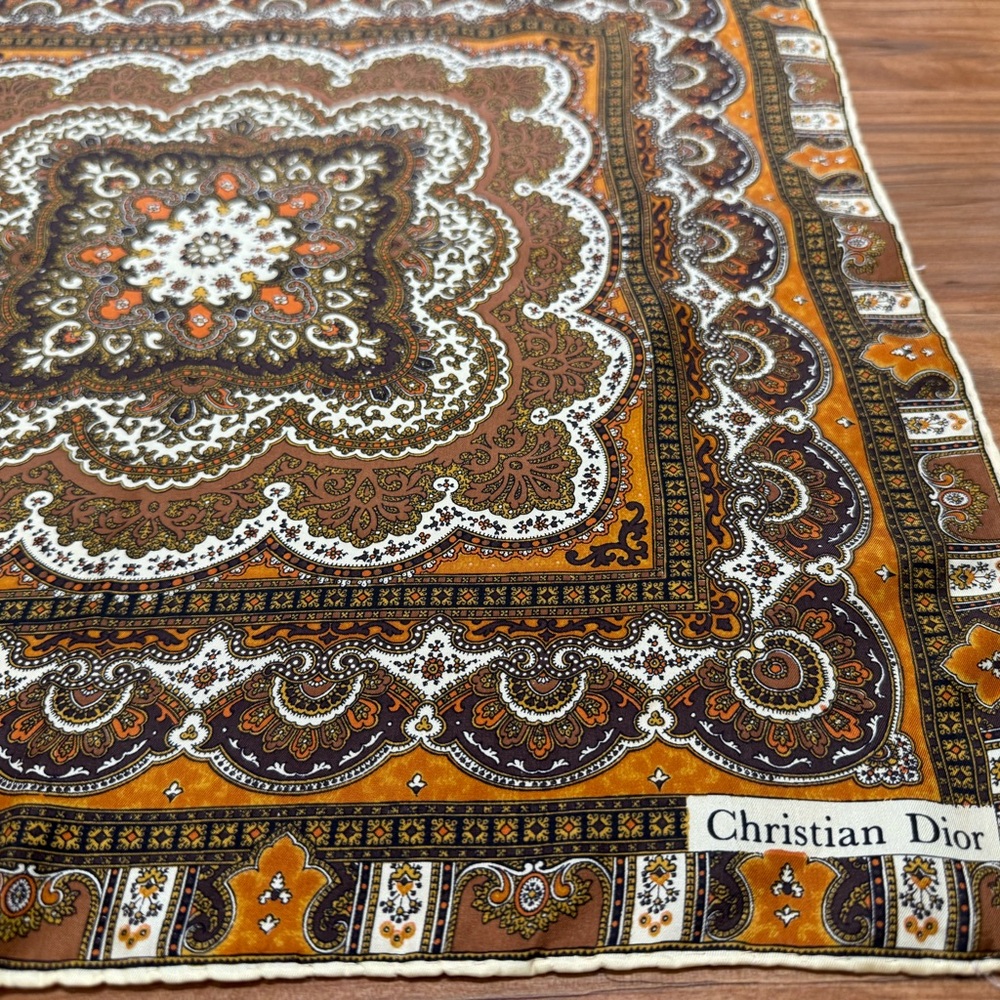 Vintage Christian Dior Silk Paisley Bandana Scarf - Picture 2 of 4